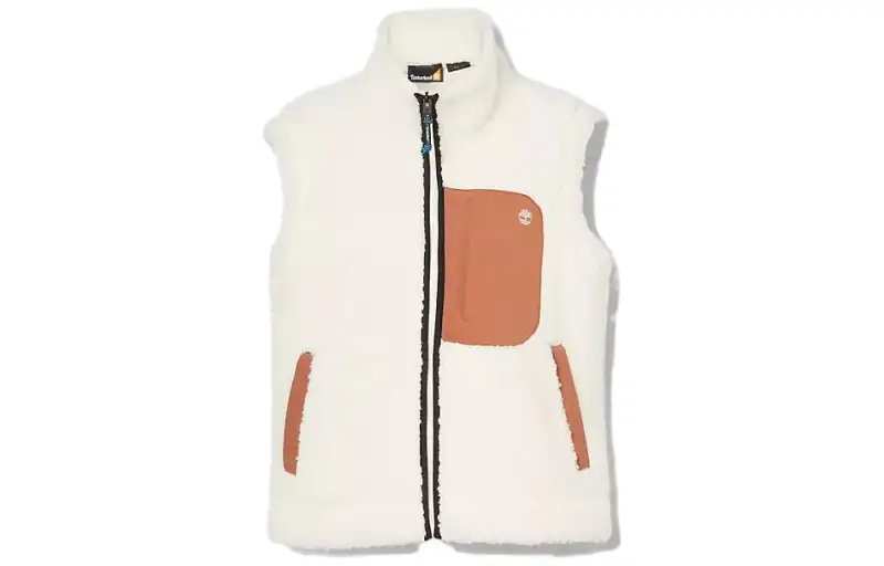 Timberland Vests Women's White Stand Collar Moderate Other