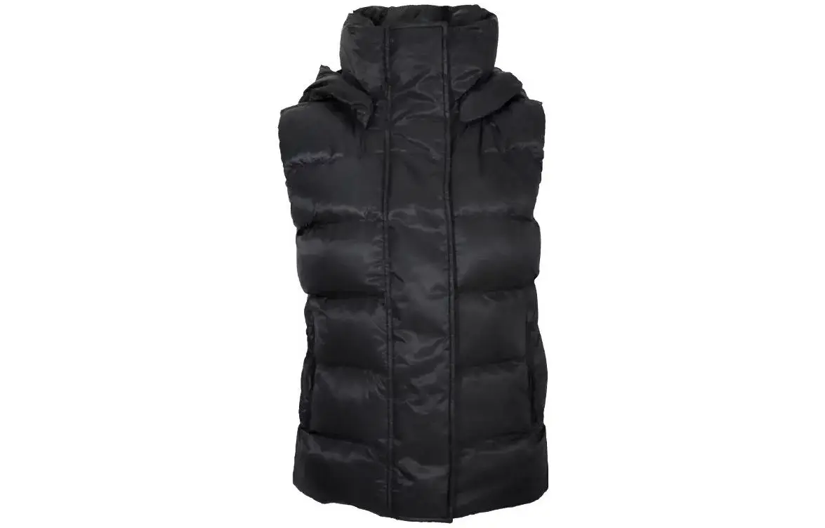 Nike Down Vests Women's Black Hooded (Non-detachable) Moderate Straight Fit