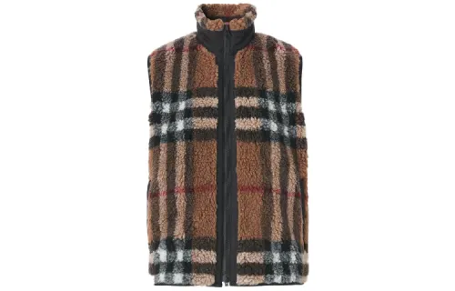 Burberry Check Hillend Vests Brown Check