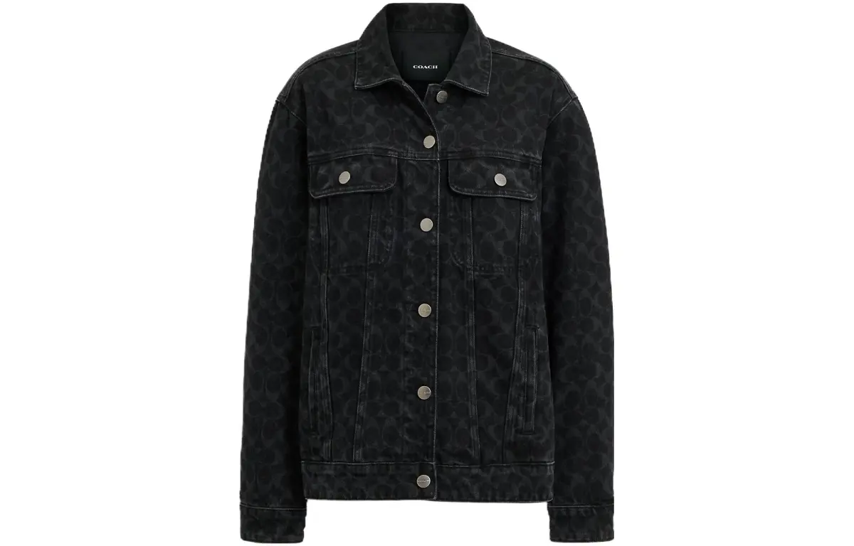 COACH Denim Jacket Women's Black