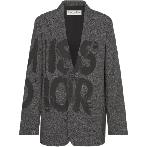 DIOR SS24 Business Suit Coat Women's Gray