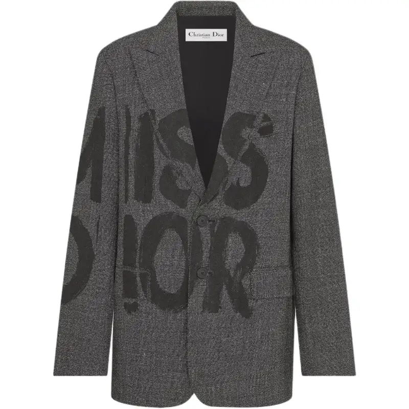 DIOR SS24 Business Suit Coat Women's Gray