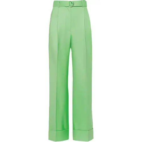MIU MIU Casual Pants Women's Green Moderate Straight Fit Pants