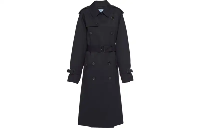 PRADA SS22 Trench Coat Women's Black