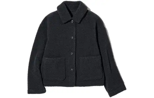 UNIQLO Velvet Jackets Women's Dark Gray 08 Lapel Moderate