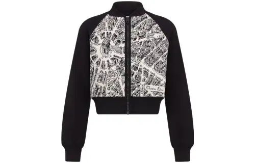 DIOR SS23 Cropped Coat Women's Black