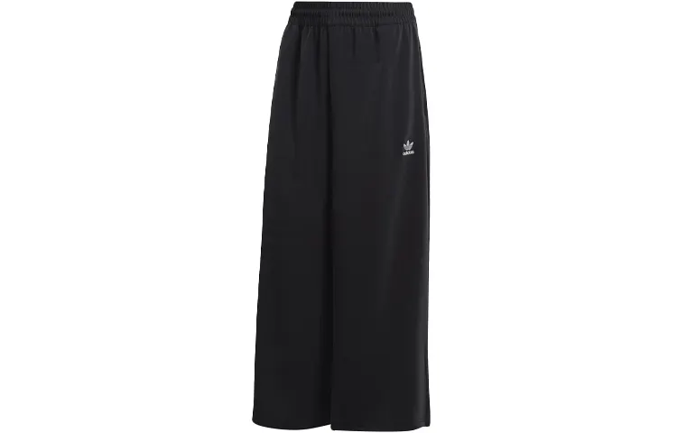 Adidas Originals Casual Pants Women's Black Moderate Wide Leg Pants