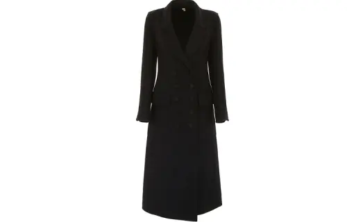 Burberry Velvet Jackets Women's Black Lapel Moderate