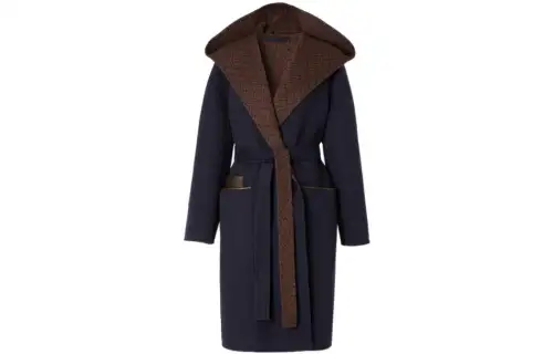 Burberry Coats Women's Blue Hooded Moderate