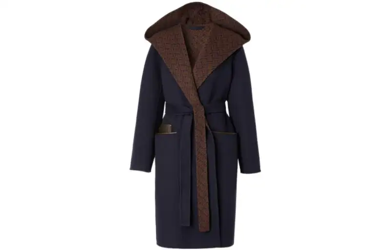 Burberry Coats Women's Blue Hooded Moderate