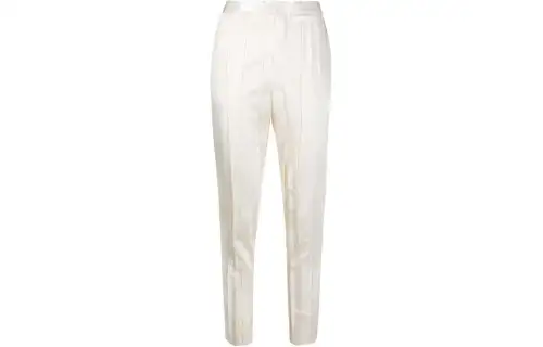 Saint Laurent crinkle-effect tailored trousers