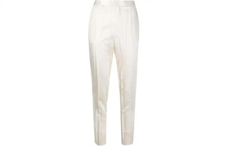 Saint Laurent crinkle-effect tailored trousers