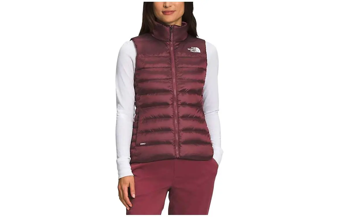 THE NORTH FACE Vests Women's Burgundy Stand Collar Moderate Other