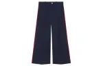GUCCI Casual Pants Women's Dark Blue Moderate Wide Leg Pants