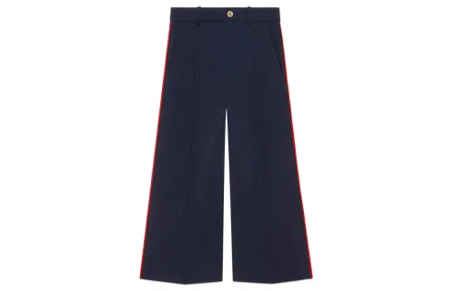 GUCCI Casual Pants Women's Dark Blue Moderate Wide Leg Pants