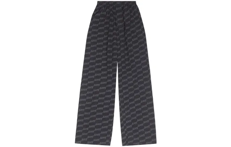 Balenciaga FW22 Knitted Sweatpants Women's Black Gray