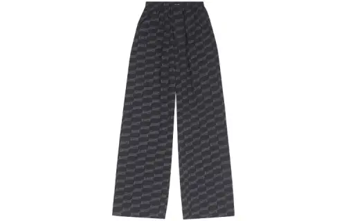 Balenciaga FW22 Knitted Sweatpants Women's Black Gray