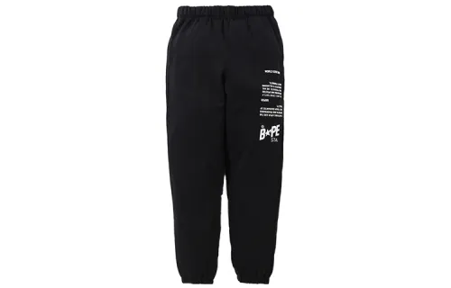 A BATHING APE Knitted Sweatpants Women's Moderate Straight Fit Pants