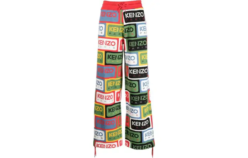 KENZO Knitted Sweatpants Women's Multicolor Moderate Other