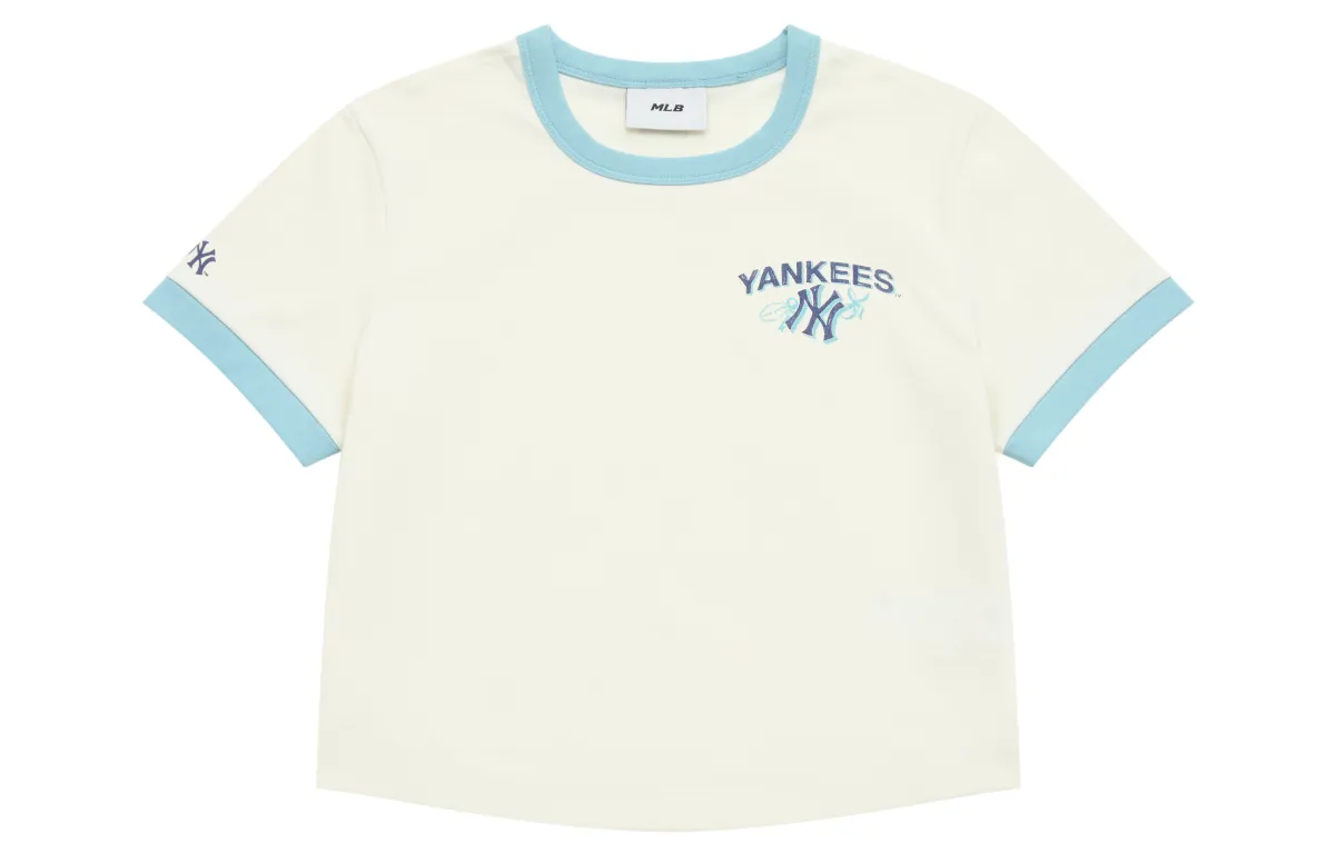 MLB New York Yankees Regular Sleeve T Shirt Women's Ivory