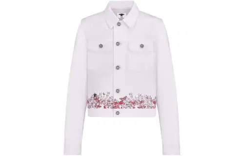 DIOR SS24 Denim Jacket Women's White