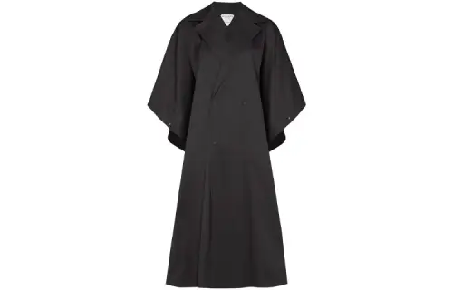 Bottega Veneta FW20 Double breasted Cloak Women's Black