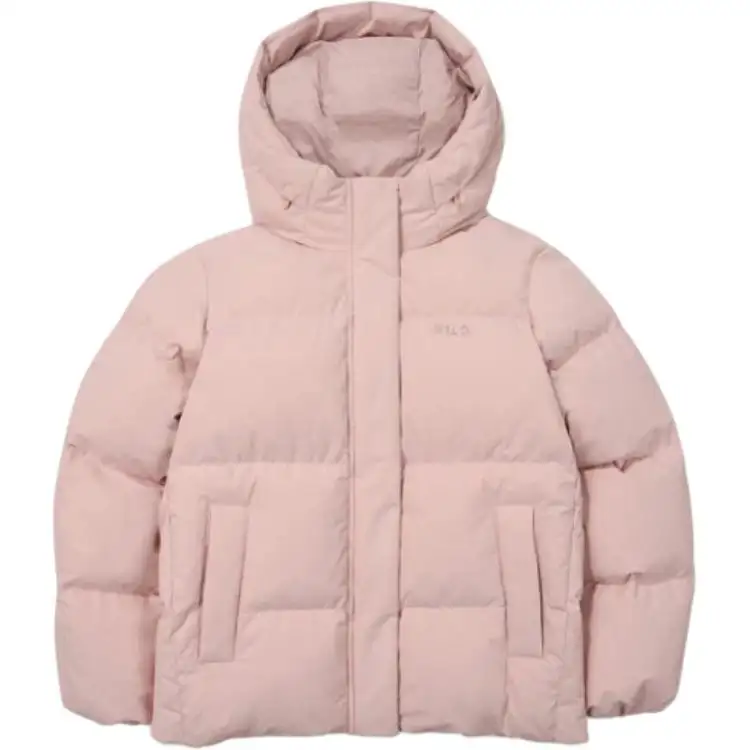 FILA Down Jackets Women's Pink Hooded Moderate