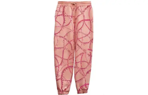 HERMES Casual Pants Women's Pink Moderate Cuffed Pants
