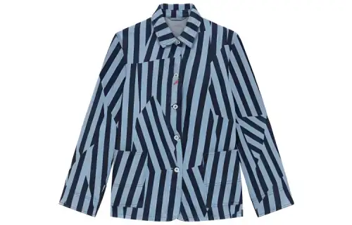 【Previous Season】Dazzle Stripe denim jacket