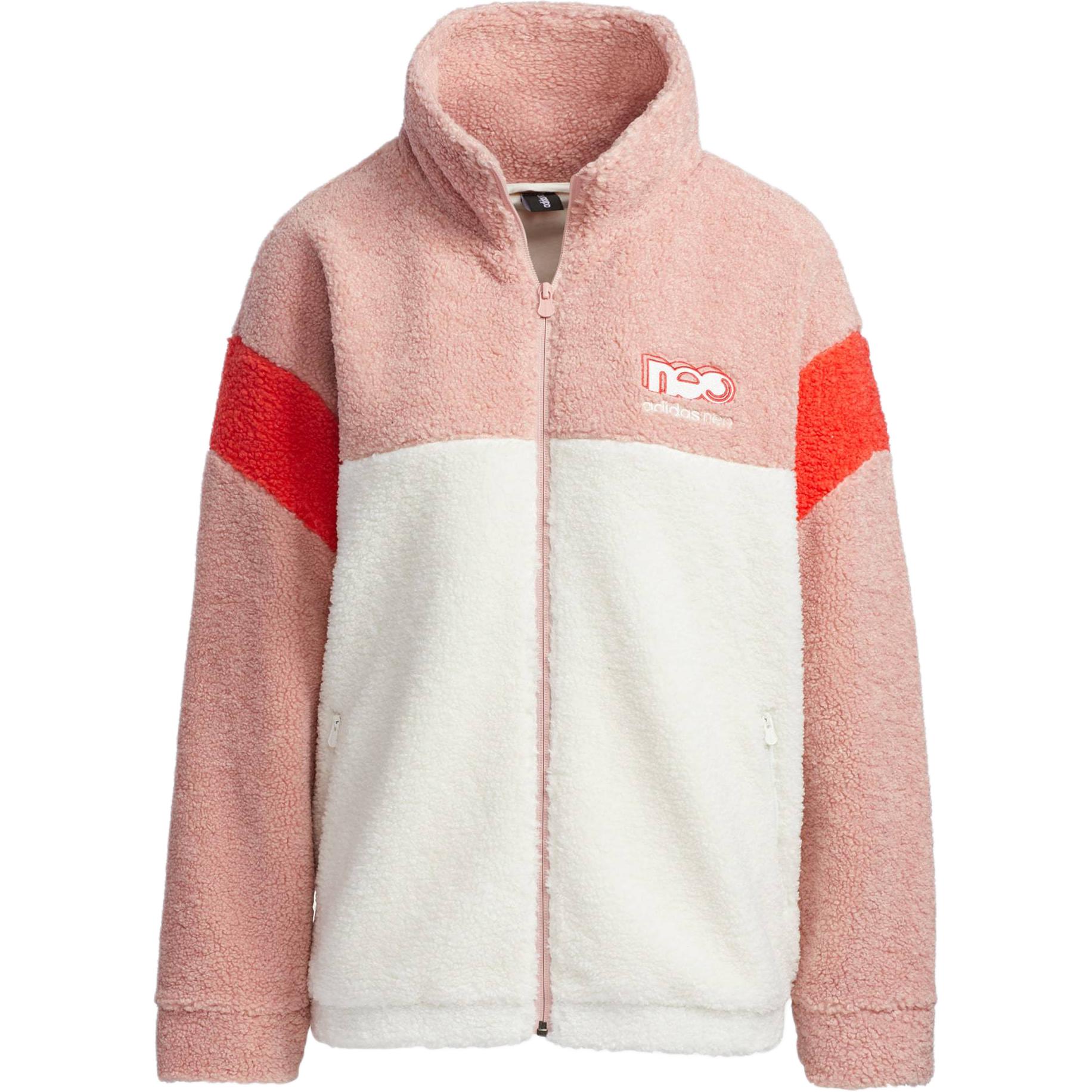 Женская куртка adidas neo Brlv Jkt (розово-белая) — фото 1