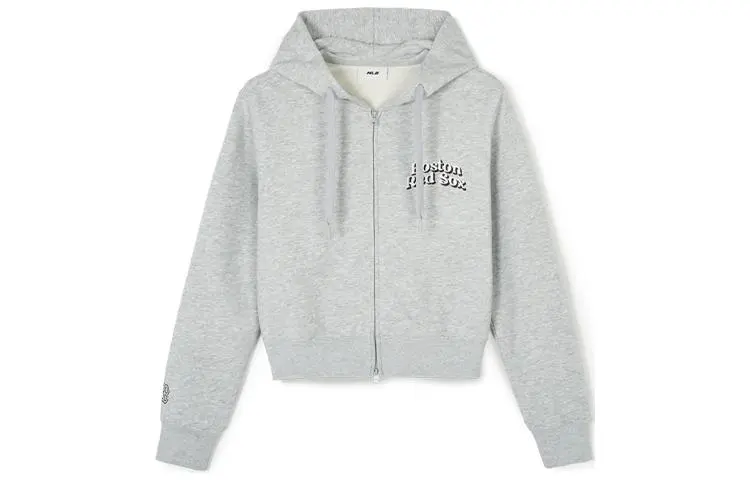 MLB Cropped Coats Women's Gray Hooded Moderate