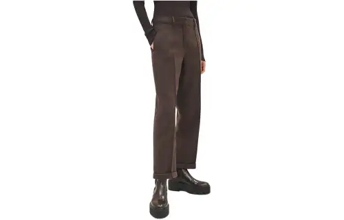 HERMES Casual Pants Women's Brown