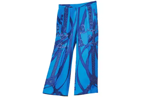 HERMES Casual Pants Women's Dark Blue
