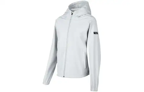 Skechers Outdoor Hiking Waterproof And Windproof To Keep Warm Windbreaker Jacket Women's Light Gray