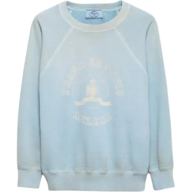 PRADA Logo Printed Crewneck Sweatshirt
