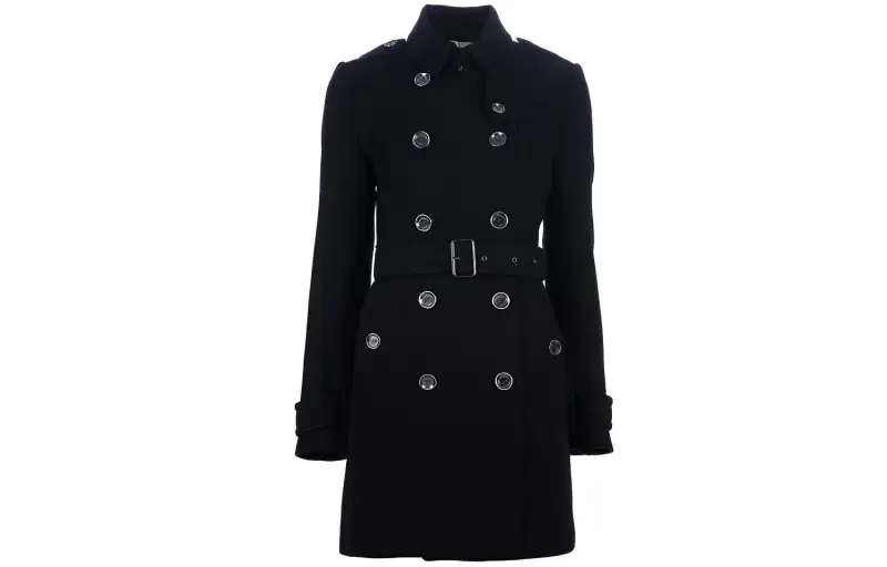 Burberry Velvet Jackets Women's Black Lapel Moderate