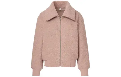UNIQLO Velvet feel Coat Women's Pastel Pink