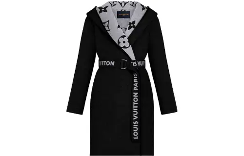 LOUIS VUITTON Velvet feel Coat Women's Black