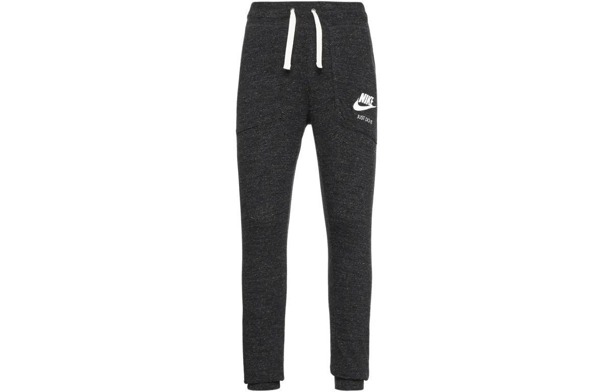Nike Knitted Sweatpants Women's Gray Moderate Cuffed Pants