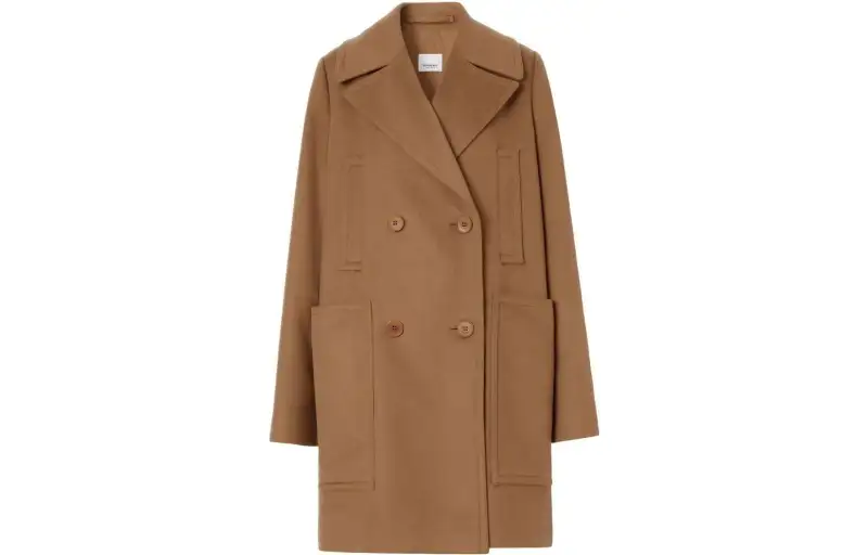 Burberry Coats Women's Brown Lapel Moderate