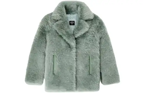 UGG Coats Women's Green Lapel Moderate