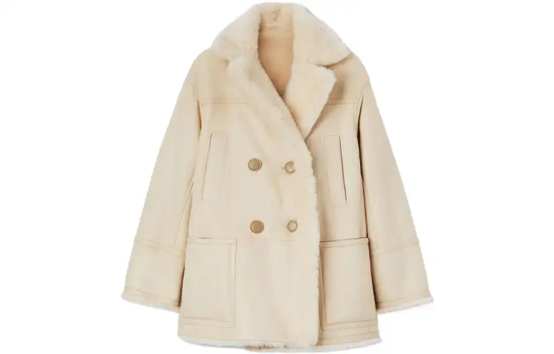 Loro Piana FW22 Leather Jacket Women's Beige