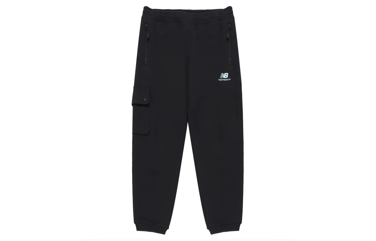 New Balance Knitted Sweatpants Women's Black Moderate Cuffed Pants