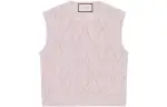 GUCCI Vests Women's Pink Crew Neck Moderate Other