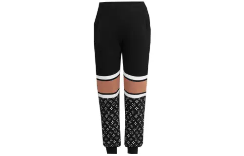 LOUIS VUITTON Knitted Sweatpants Women's Black
