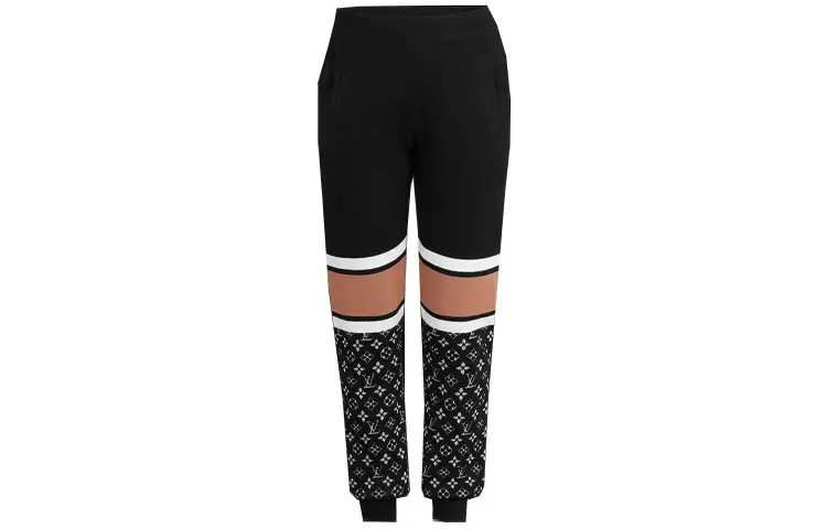 LOUIS VUITTON Knitted Sweatpants Women's Black