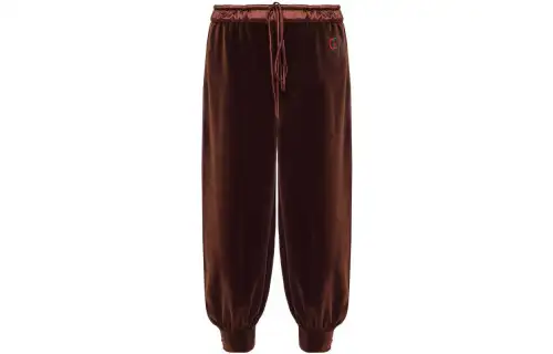 GUCCI Knitted Sweatpants Women's Brown