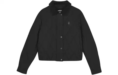 Skechers Puffer Jackets Women's Carbon Black/0018 Lapel Moderate Puffer Jacket