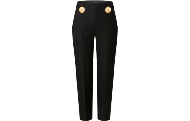 LOUIS VUITTON Oversized Anchor Button Dressy Pants