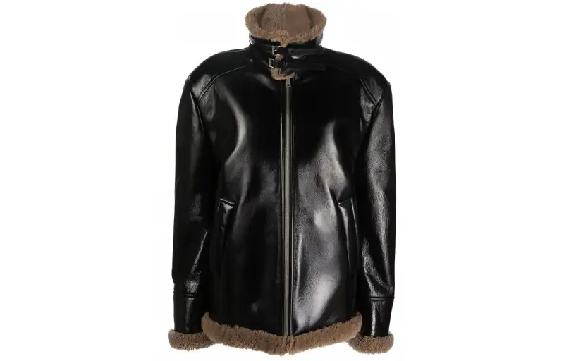 PRADA Parka Coats Women's Black Lapel Moderate